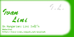 ivan lini business card